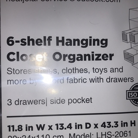 Hanging Closet Organizer and Storage Clothes/Accessory Organizer - Picture 5 of 6